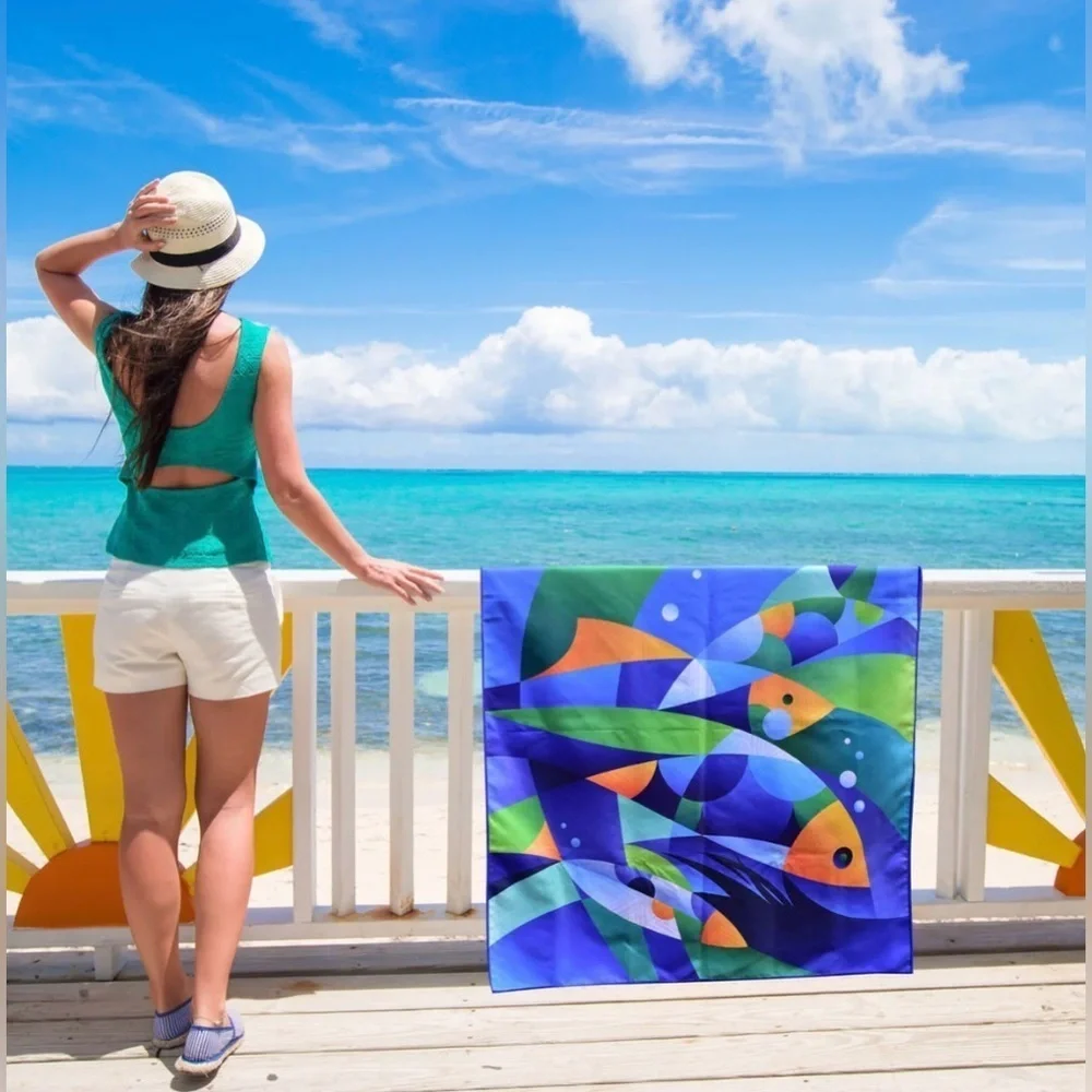 Beach Towel - Fishes (78x35 inches)